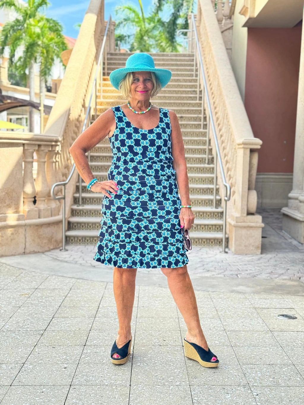 BLUE MEDALLION CHA CHA DRESS