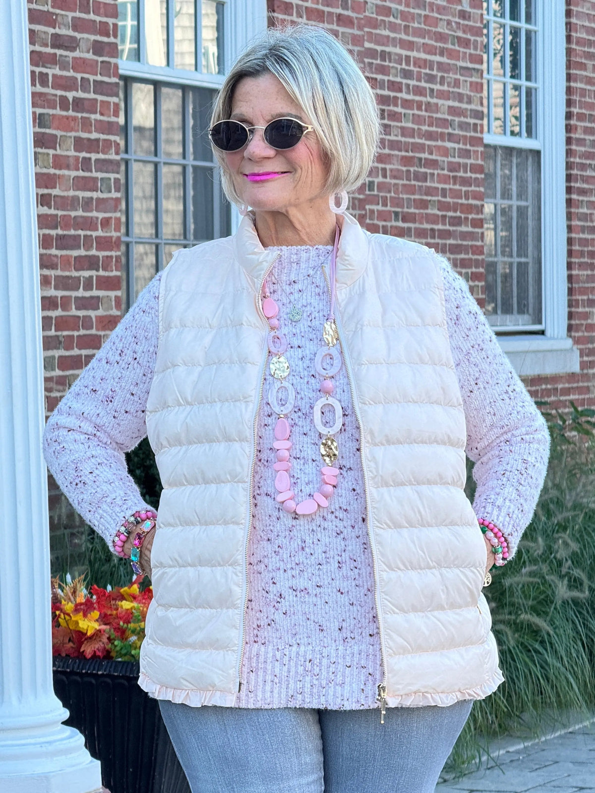 LULU-B PINK SHORT PUFFER VEST