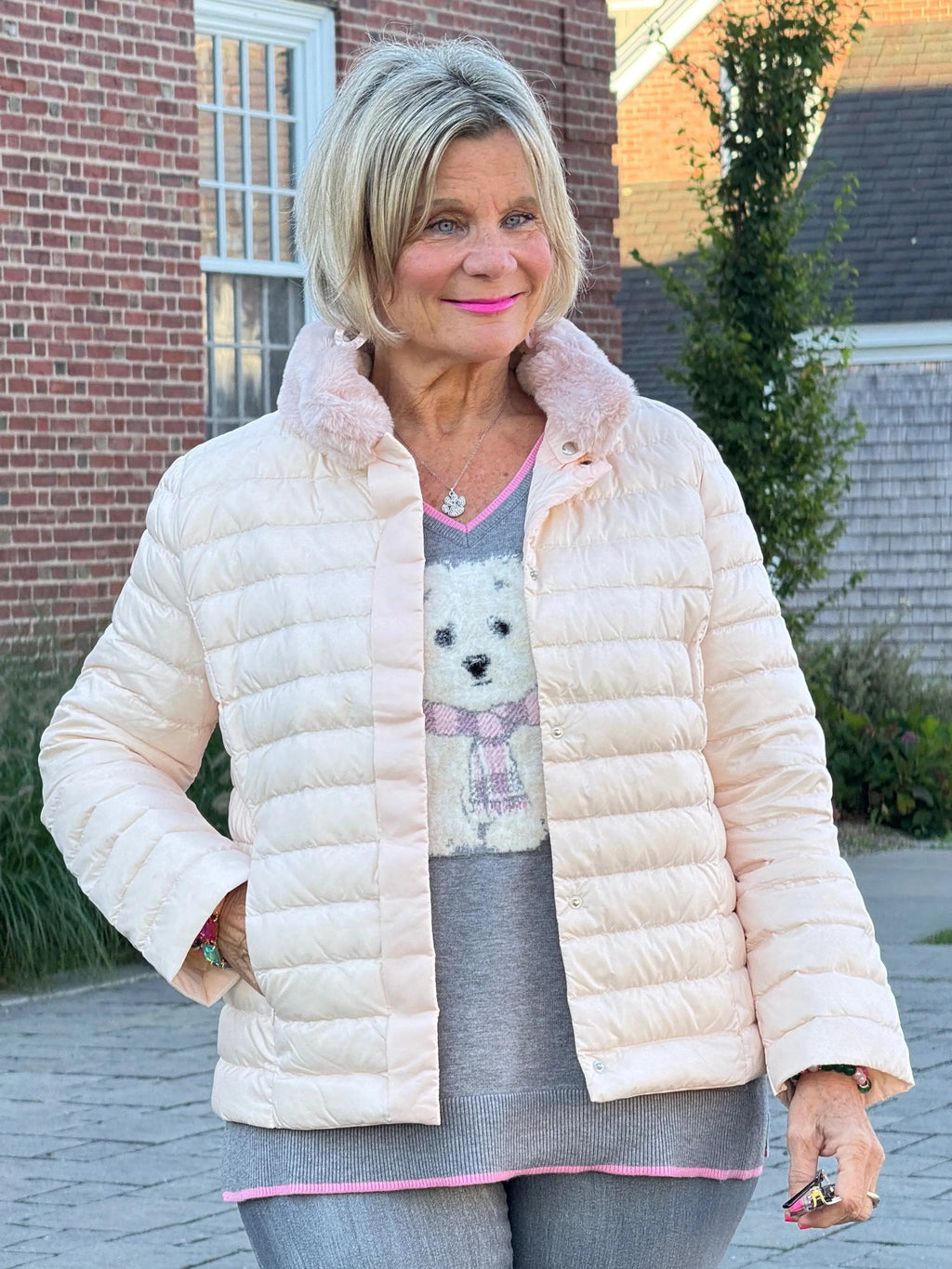 LULU-B PINK FAUX FUR JACKET