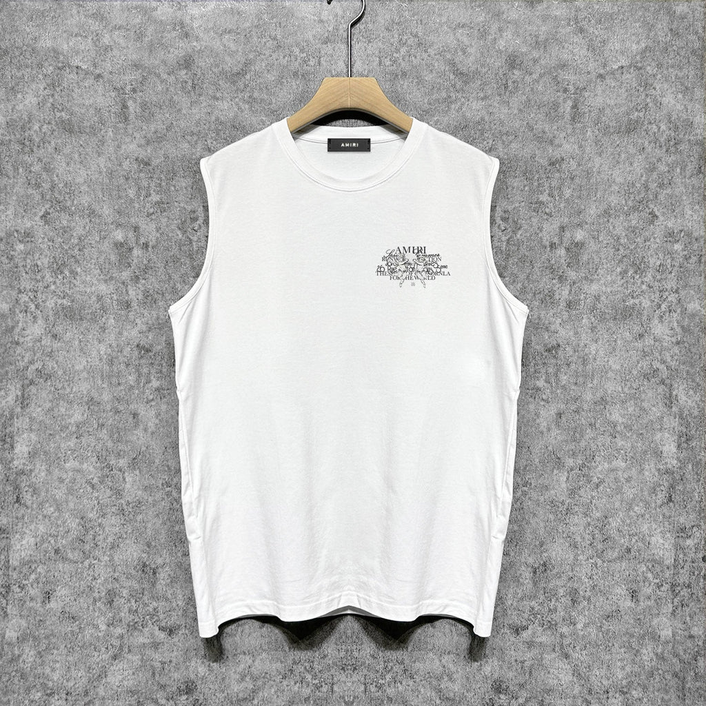 Amiri tank top letter angel ball print