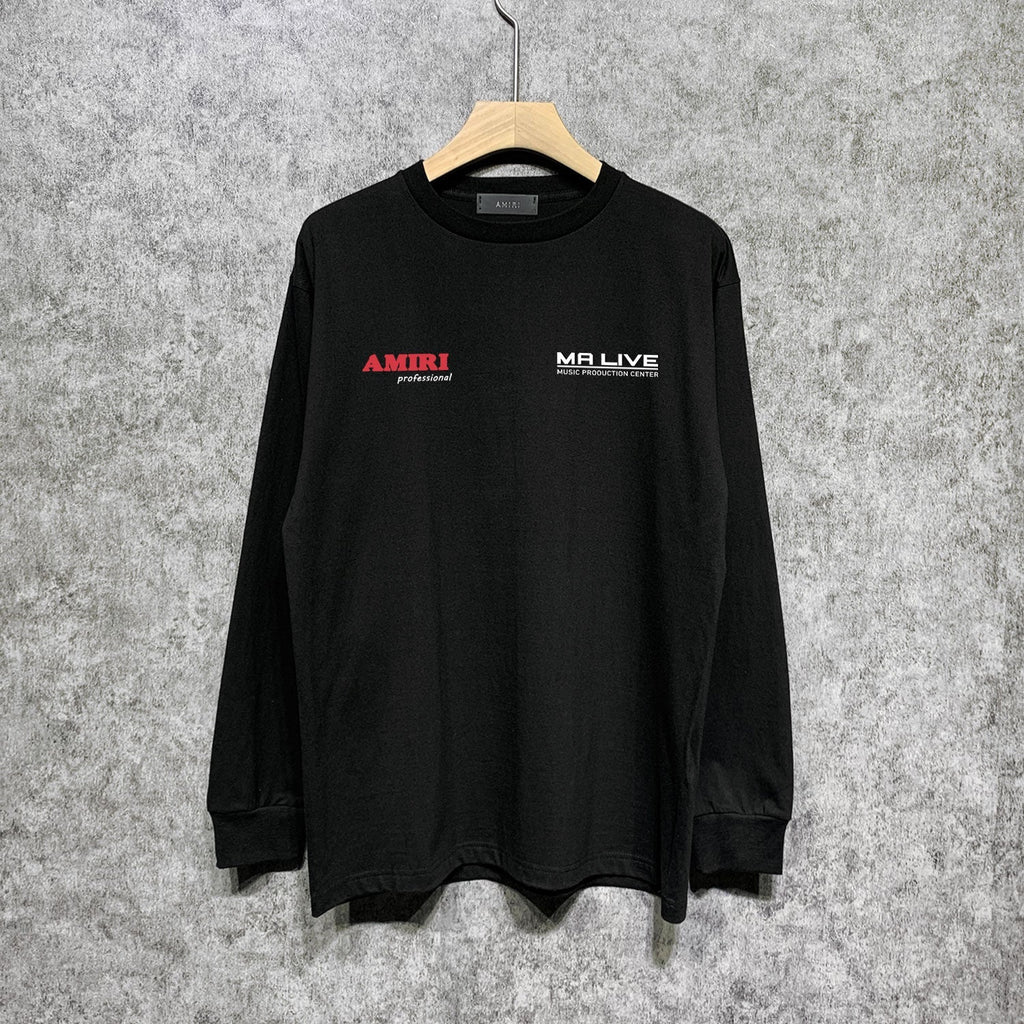 Amiri Long Sleeved Shirt Printed Trendy Pure Cotton