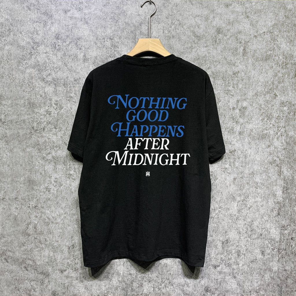 Amiri t shirts earth letter printing short sleeve