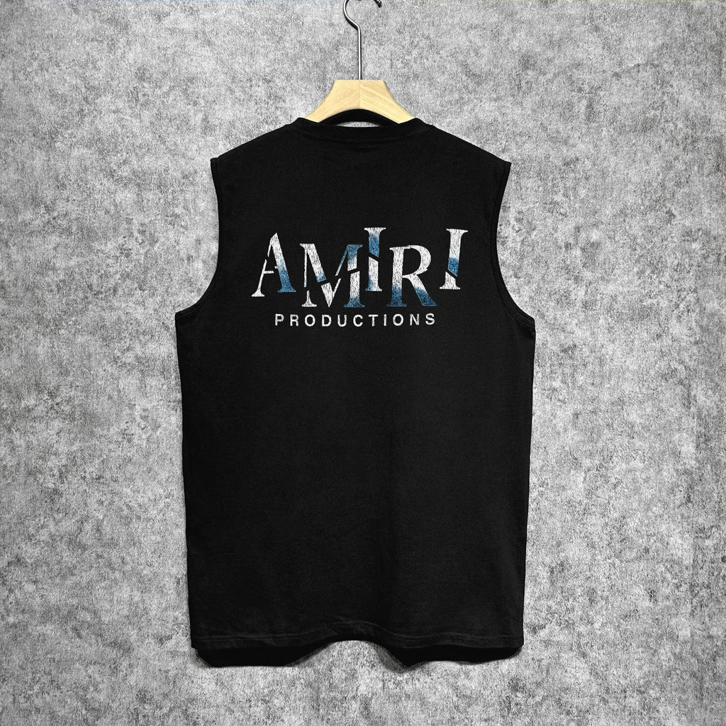 Amiri tank top double-sided rose printing