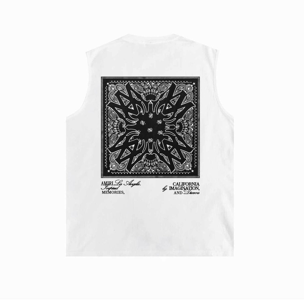 Amiri tank top simple logo square scarf printing