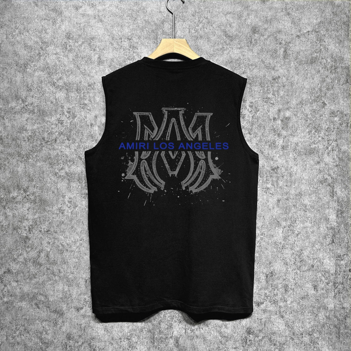 Amiri tank top splash ink large simple logo printing