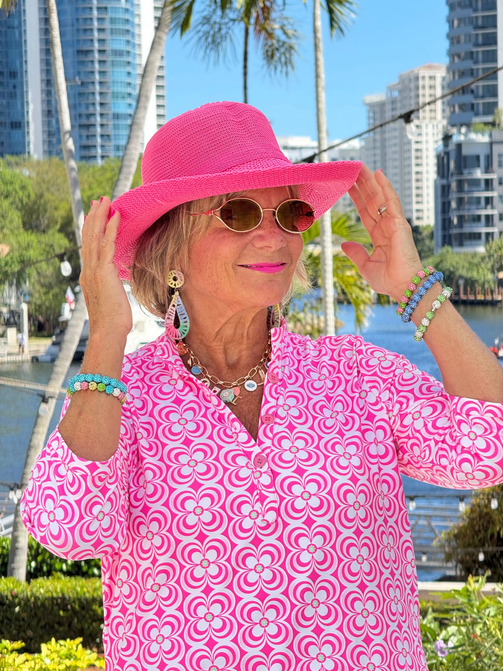 LULU B TROPIC PETALS TUNIC