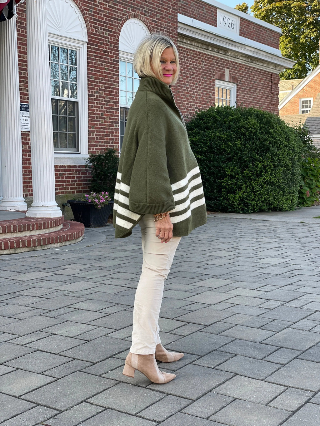 BAR HARBOR OLIVE ZIPPER
