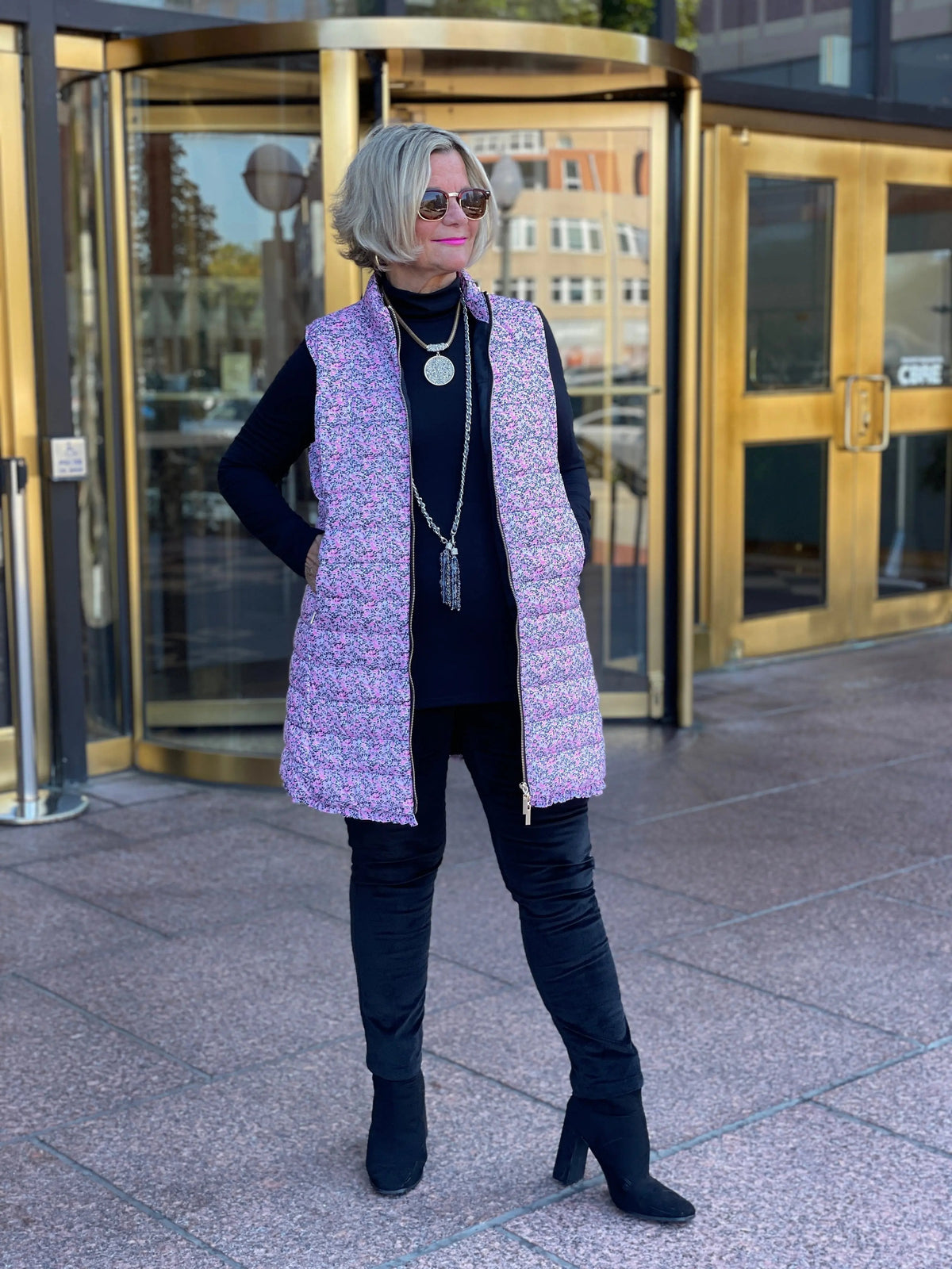 AUBREY PINK PUFFER VEST