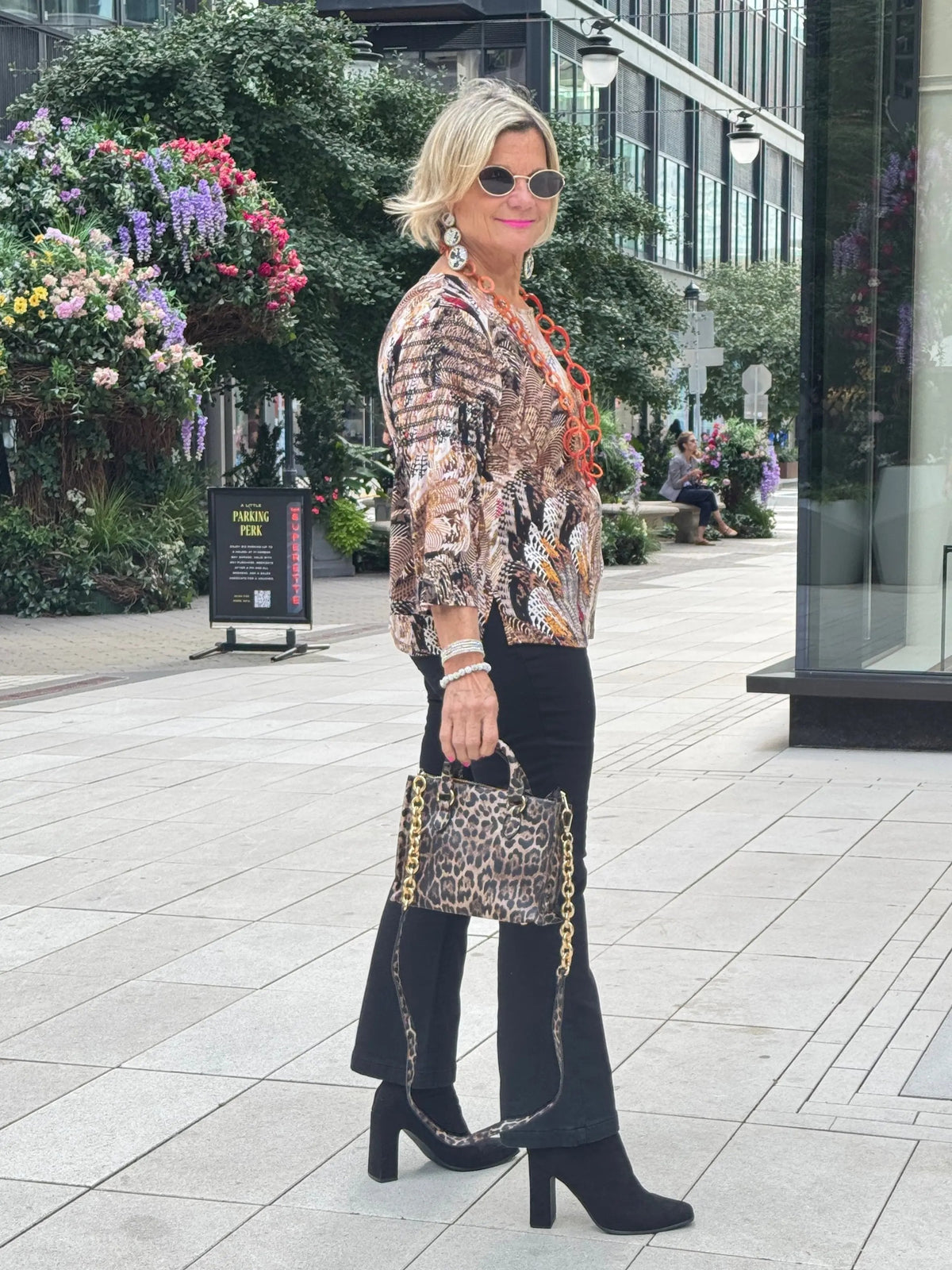 LEOPARD TAN FASHION TOP