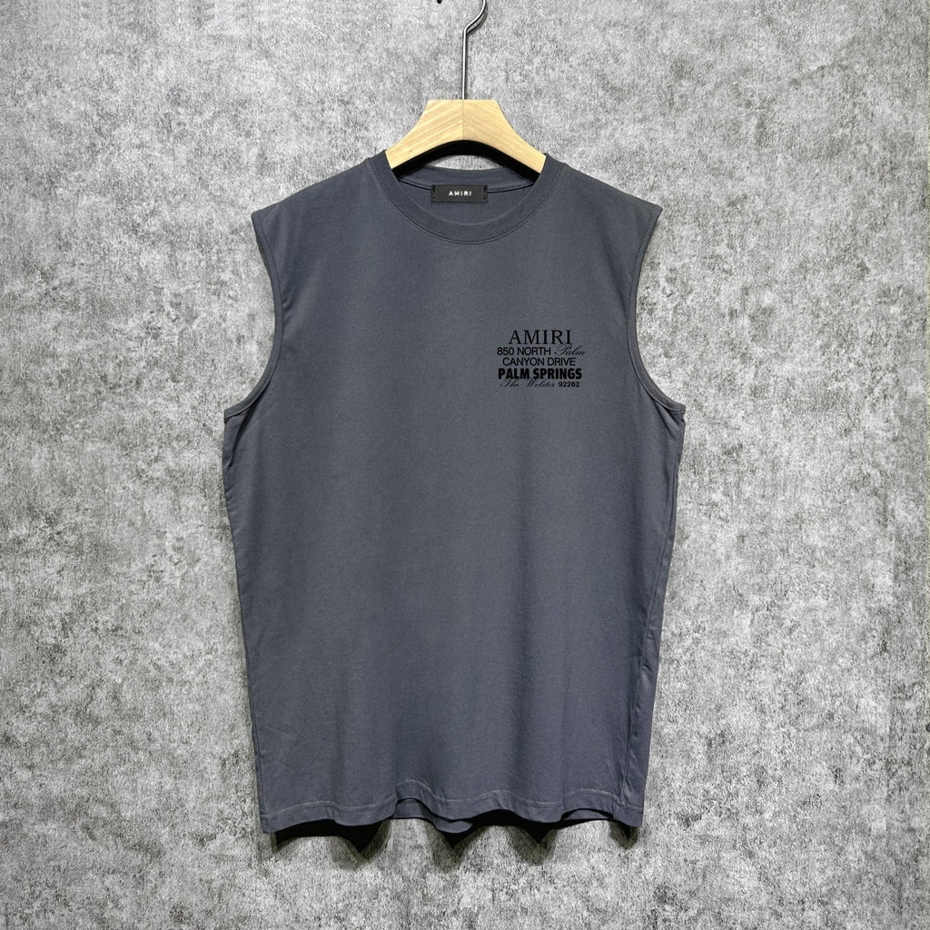 Amiri tank top pink bone print