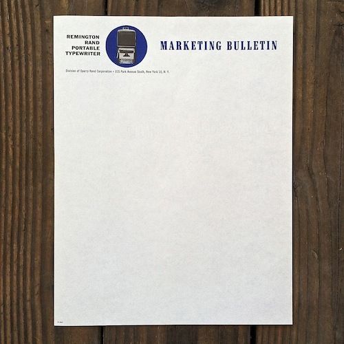 REMINGTON TYPEWRITER Letterhead Stationary Sheets 1950s