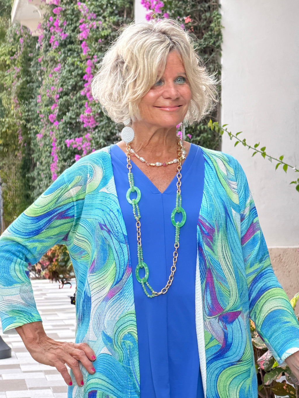 COLOR SPLASH CARDIGAN - BOUNTIFUL