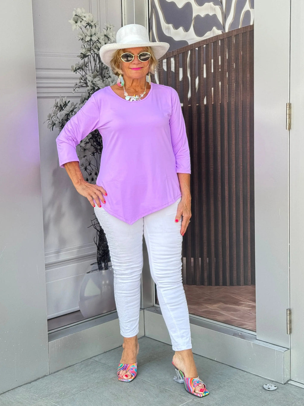 LULU-B LILAC ASYMMETRIC TOP