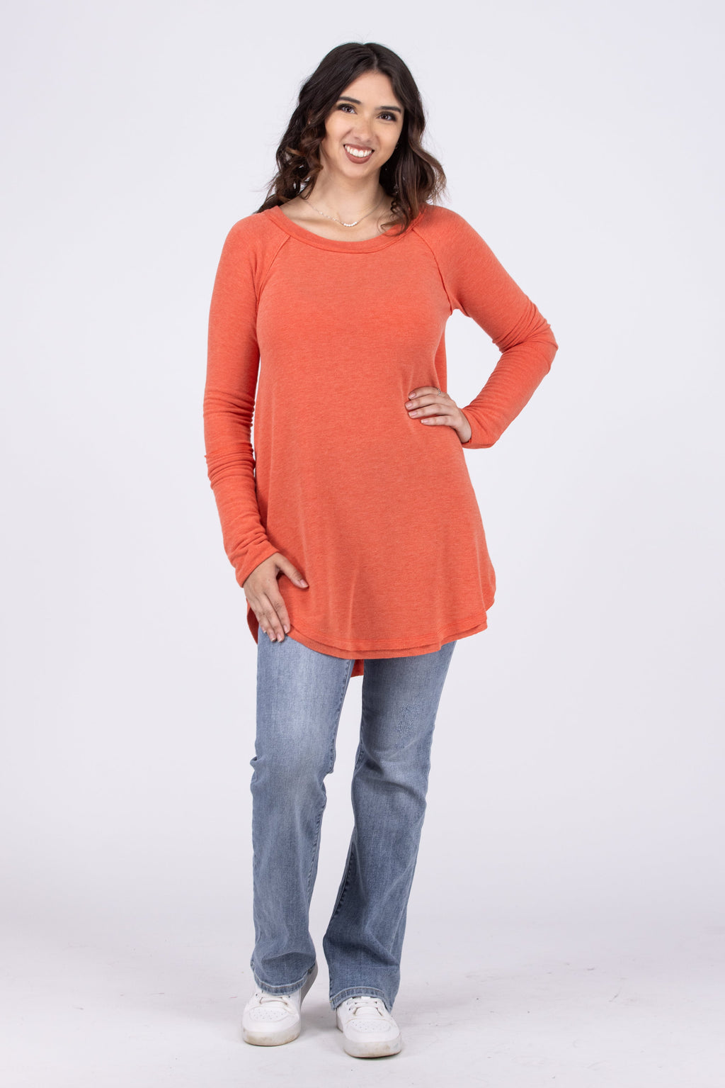 Weekend Comforts Women's Relaxed Long Sleeve Top