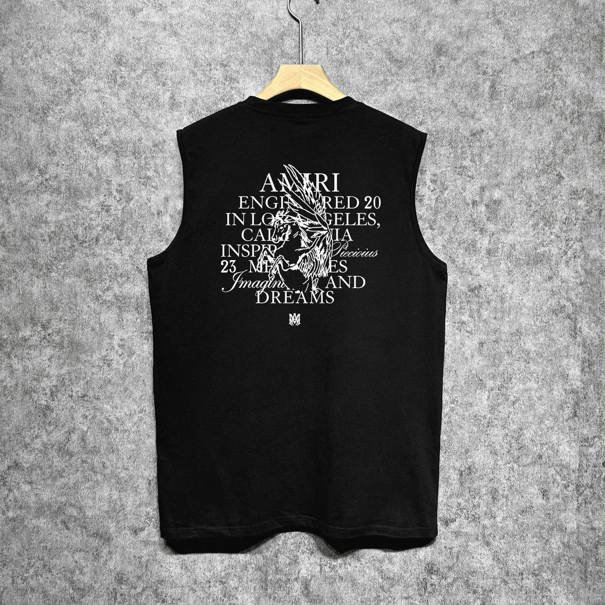 Amiri tank top letter pegasus printing