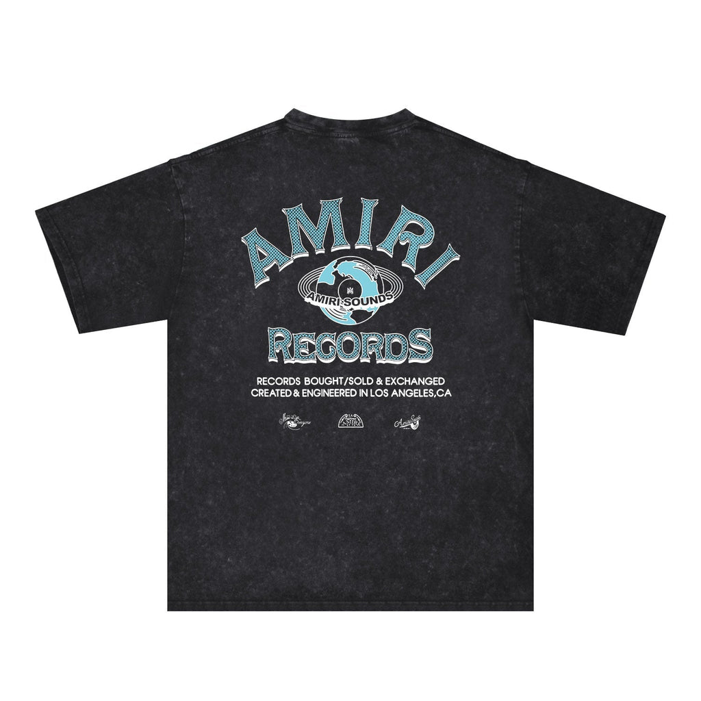 Amiri Washed Distressed T Shirt Printed Trendy Pure Cotton
