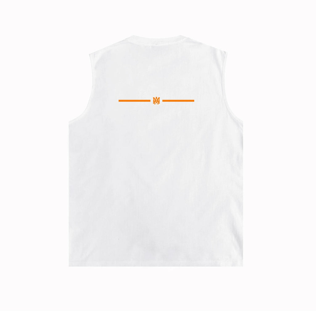 Amiri tank top small spider letter horizontal stripprinting