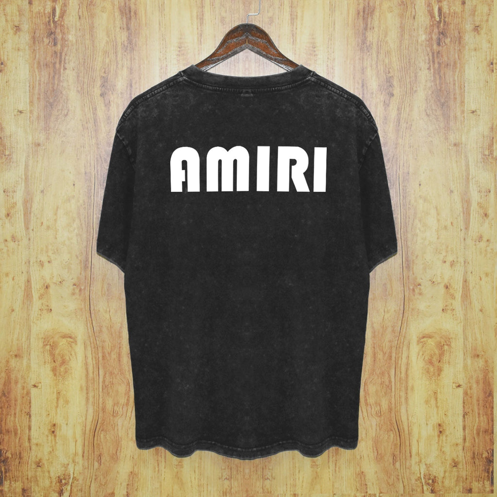 Amiri Washed Distressed T Shirt Printed Trendy Pure Cotton