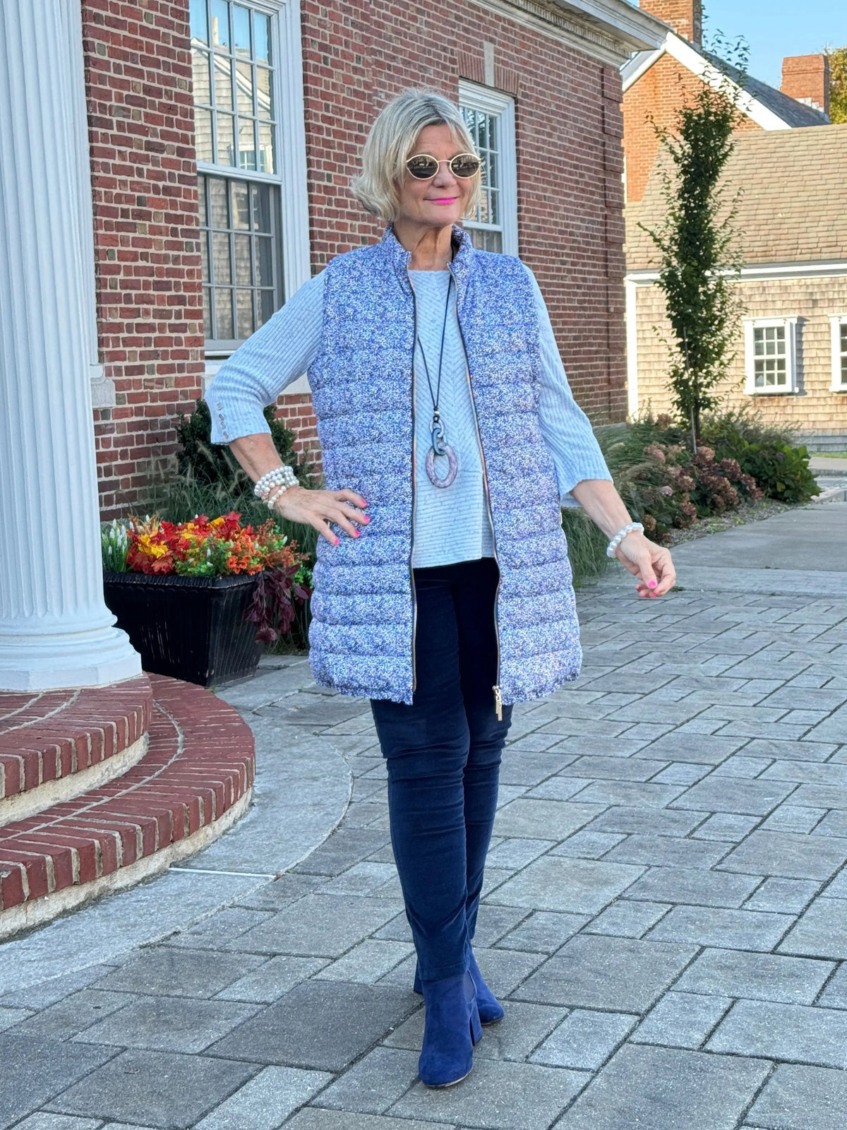 AUBREY BLUE PUFFER VEST