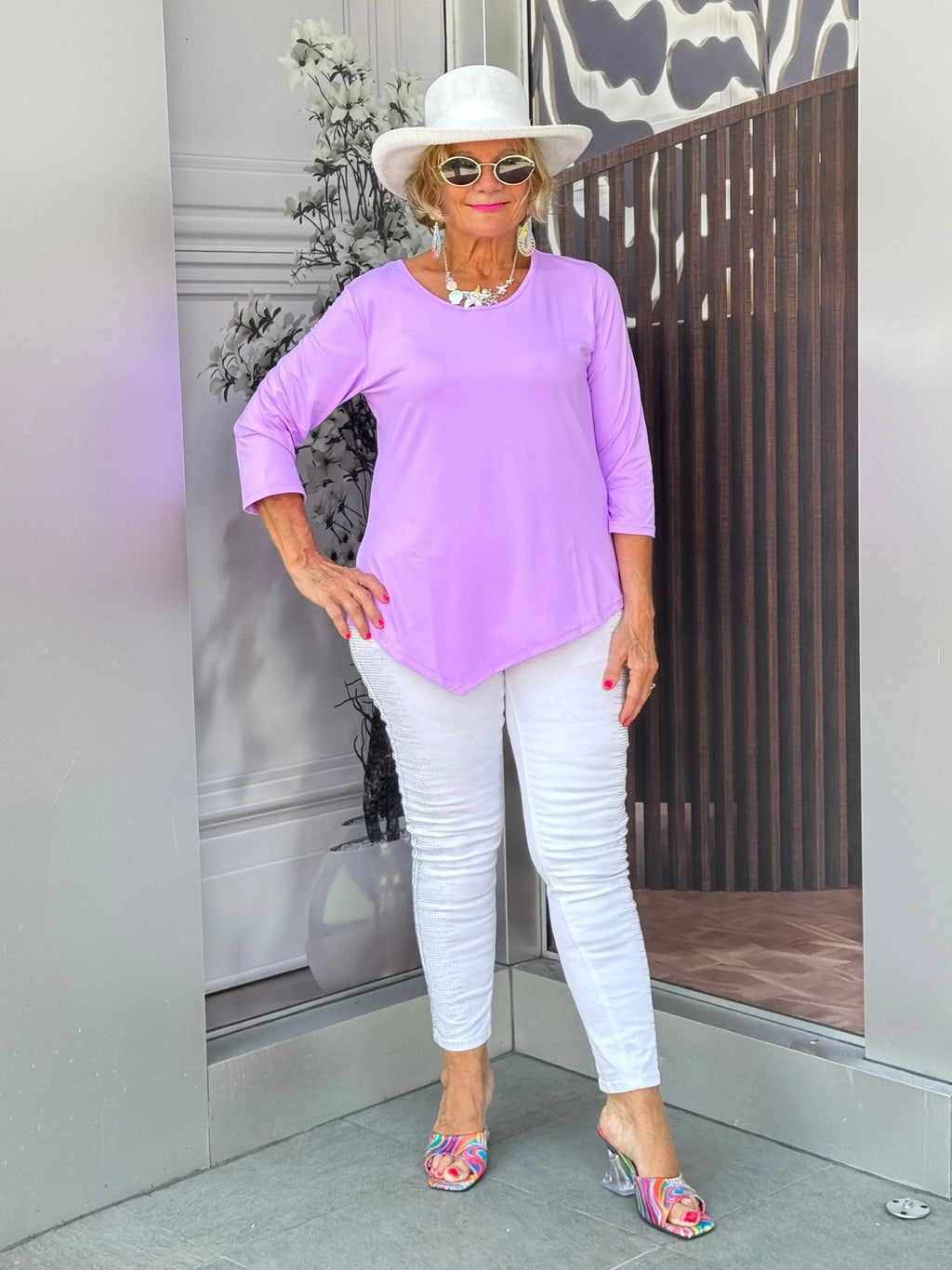LULU-B LILAC ASYMMETRIC TOP