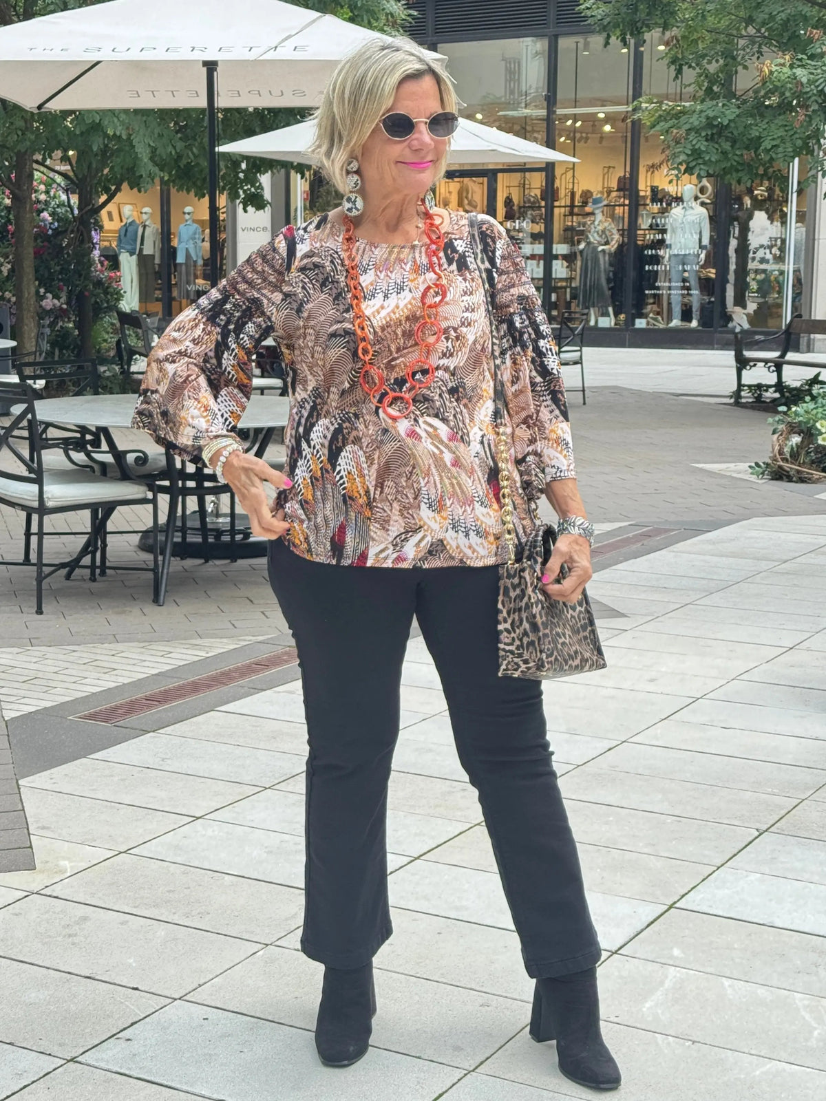LEOPARD TAN FASHION TOP