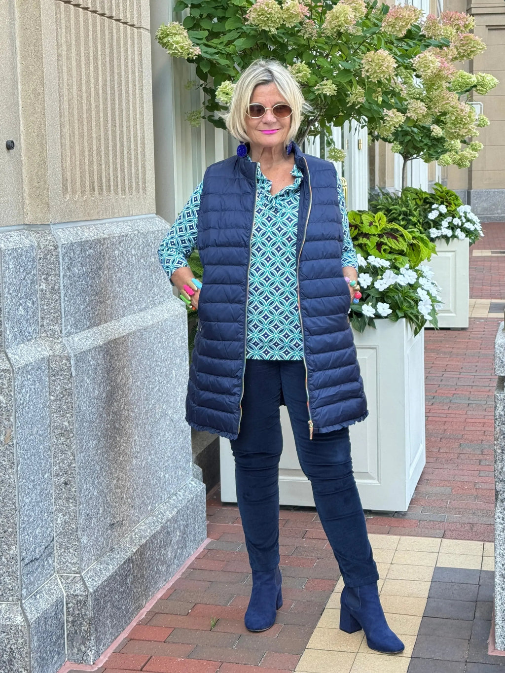 LULU-B NAVY PUFFER VEST