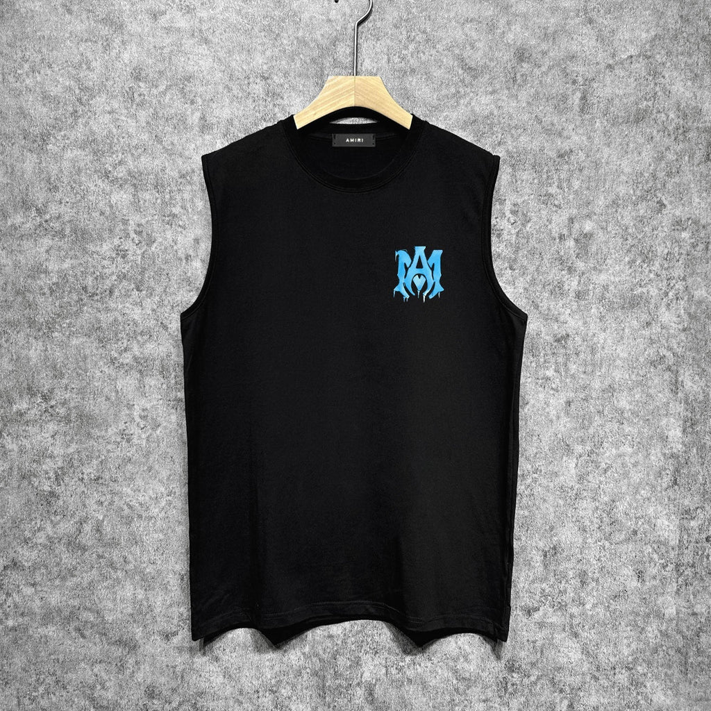 Amiri tank top splash paint simple letterprinting