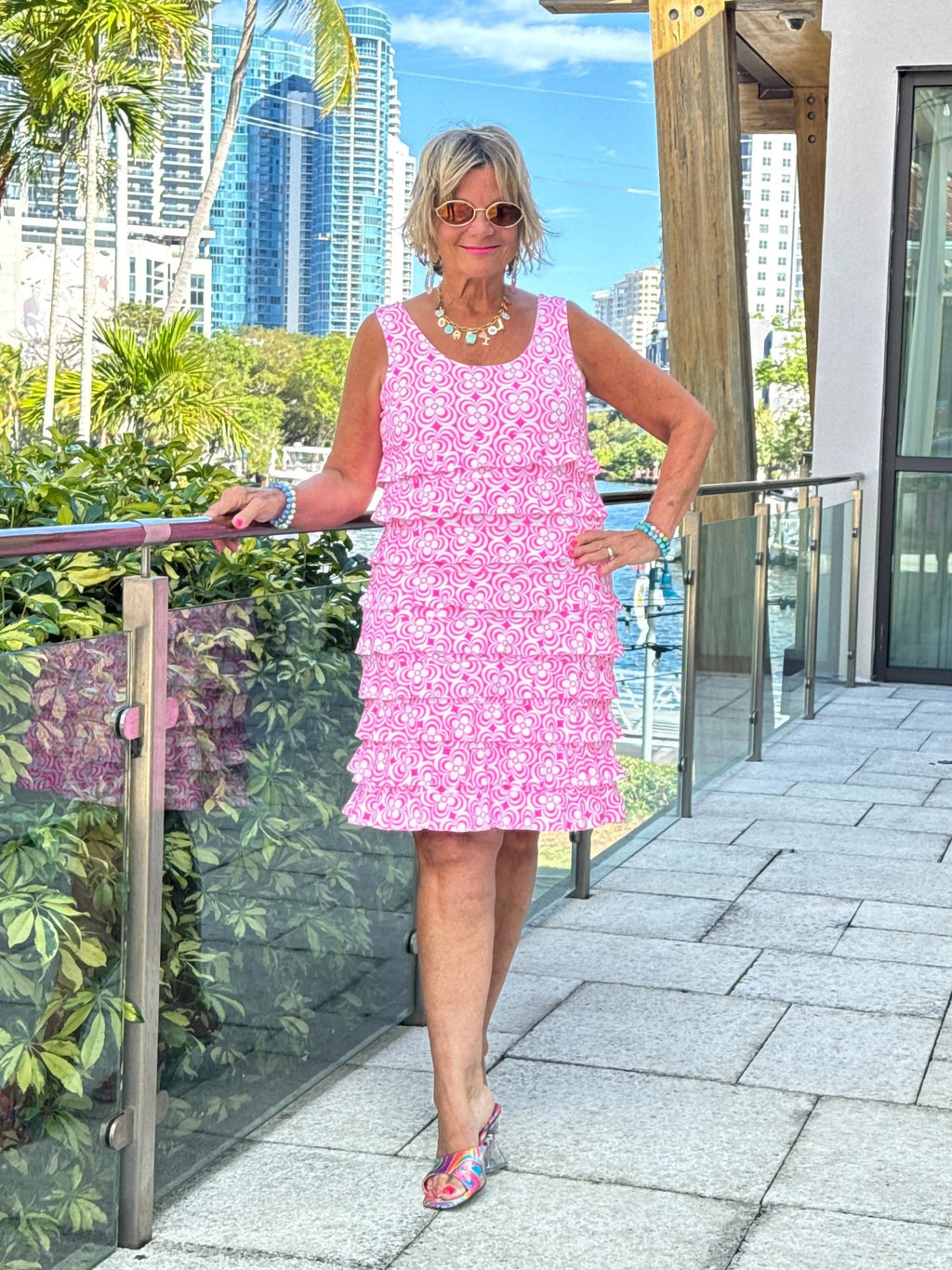 LULU B TROPIC PETALS CHA CHA DRESS