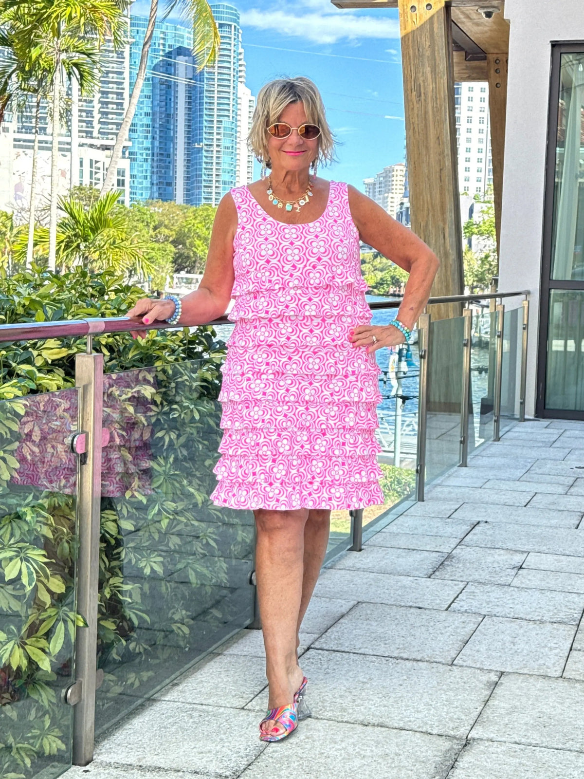 LULU B TROPIC PETALS CHA CHA DRESS