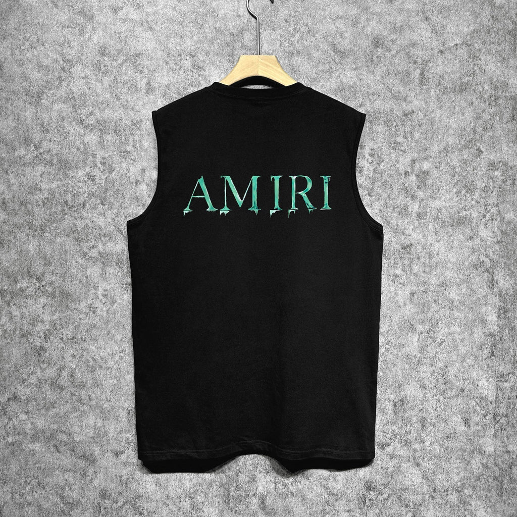 Amiri tank top splash paint simple letterprinting