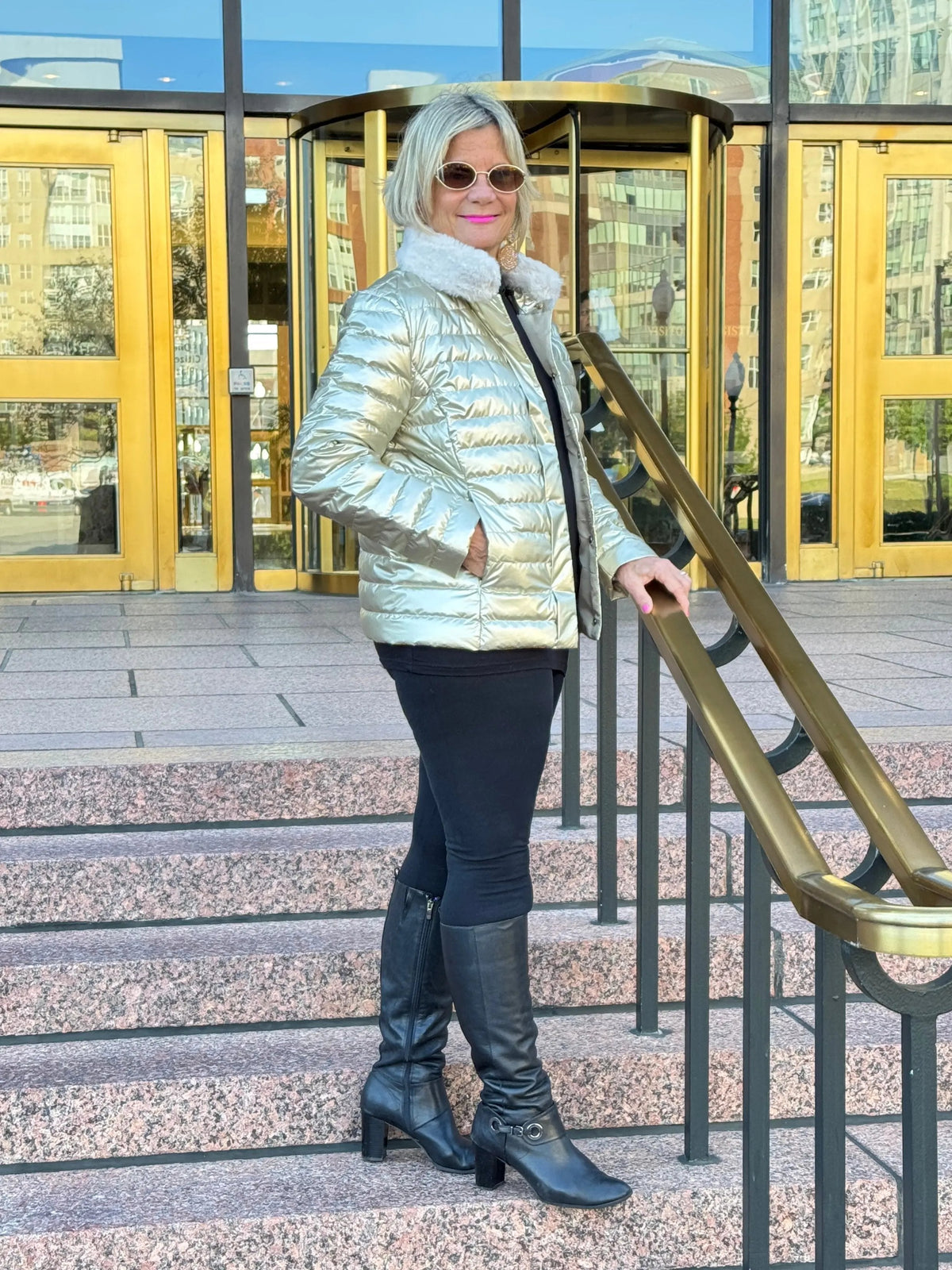 LULU-B PUFFER DOWN  FAUX FUR JACKET