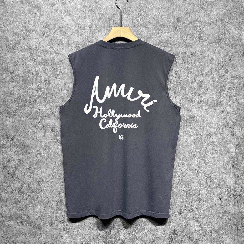 Amiri tank top california hollywood letterprinting