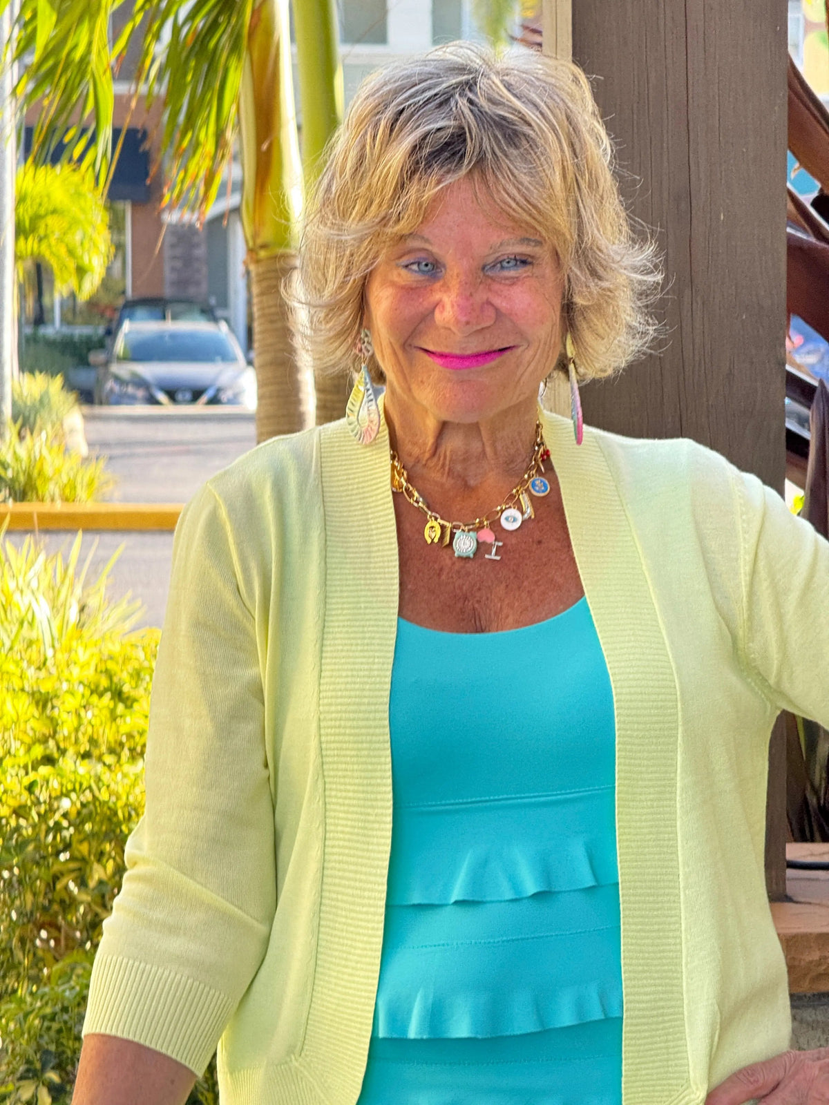 LULU-B CLEAR YELLOW PEYTON SHRUG