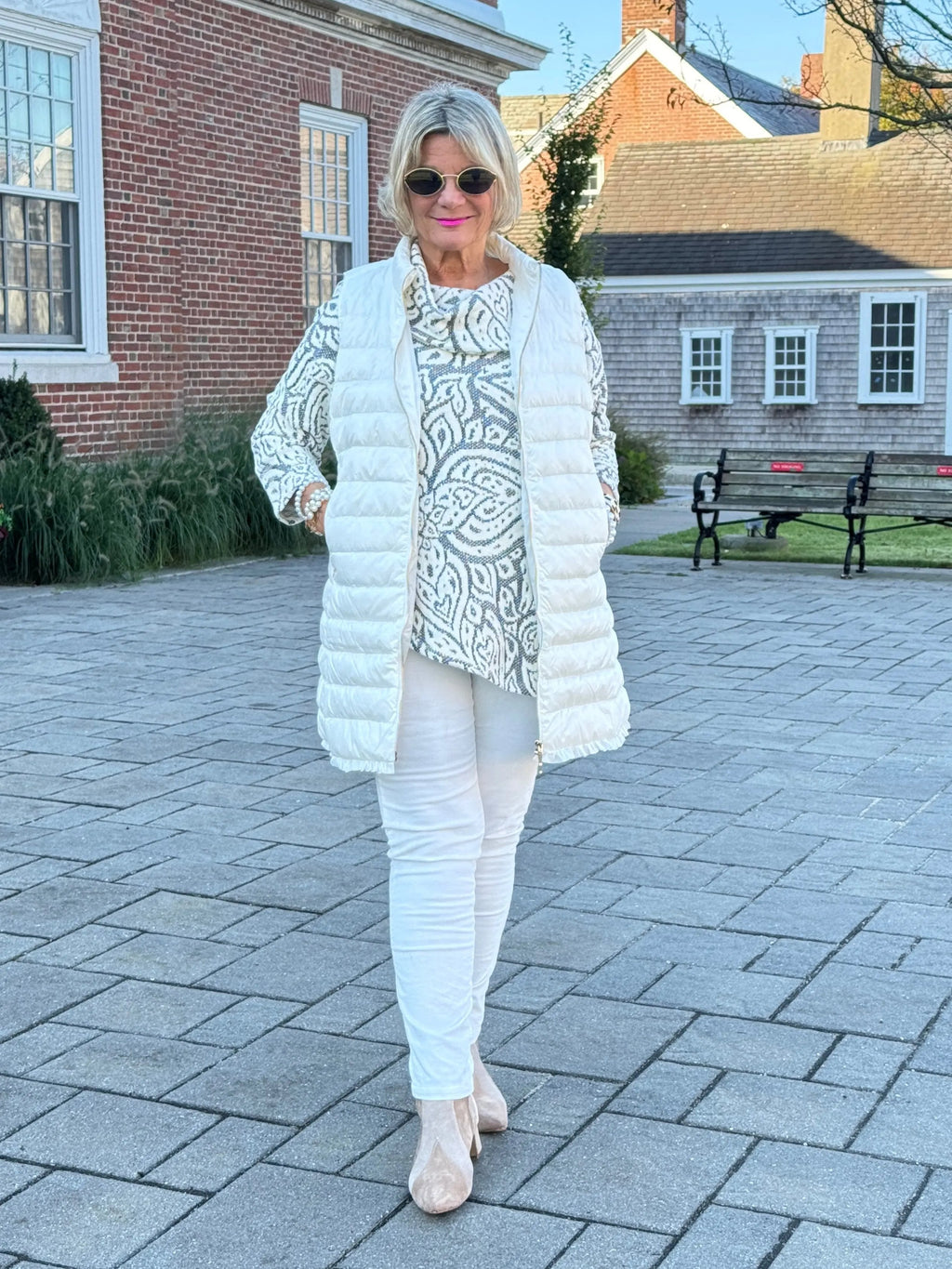 LULU-B IVORY PUFFER VEST
