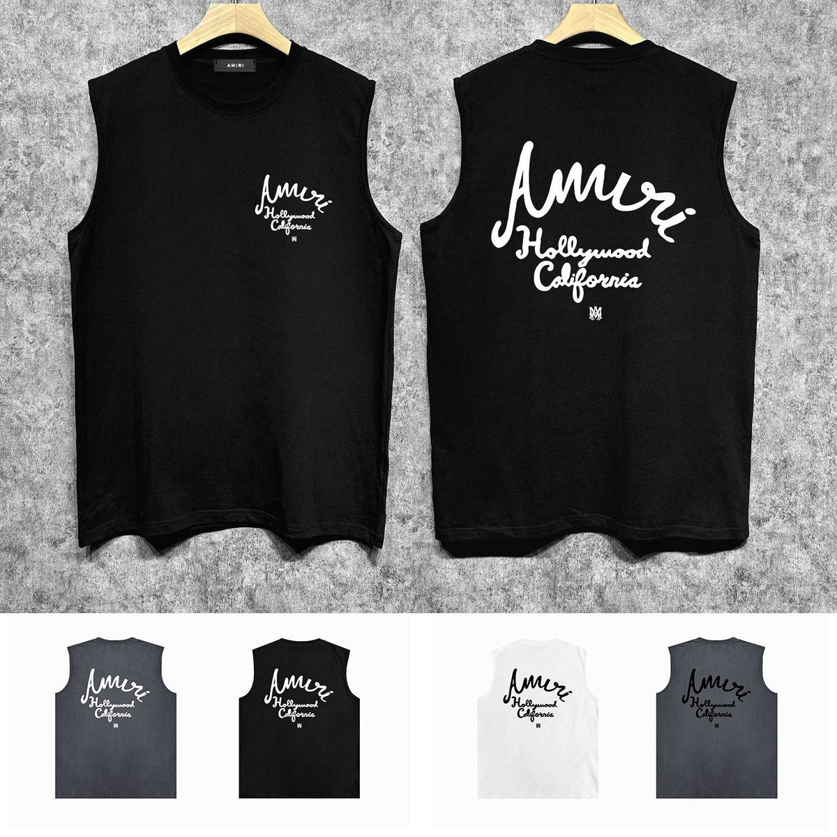 Amiri tank top california hollywood letterprinting