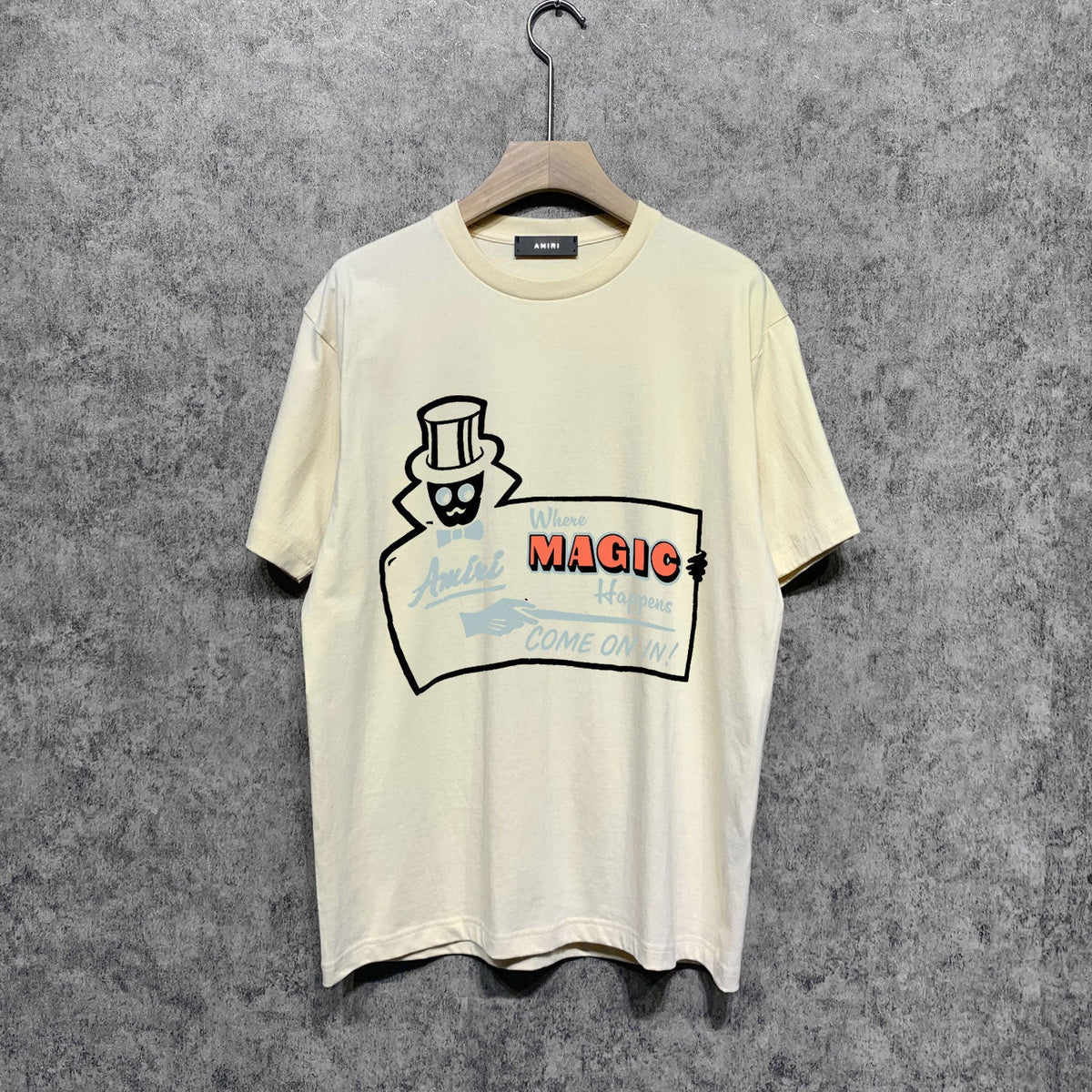 Amiri t shirts top hat magician printing short sleeve
