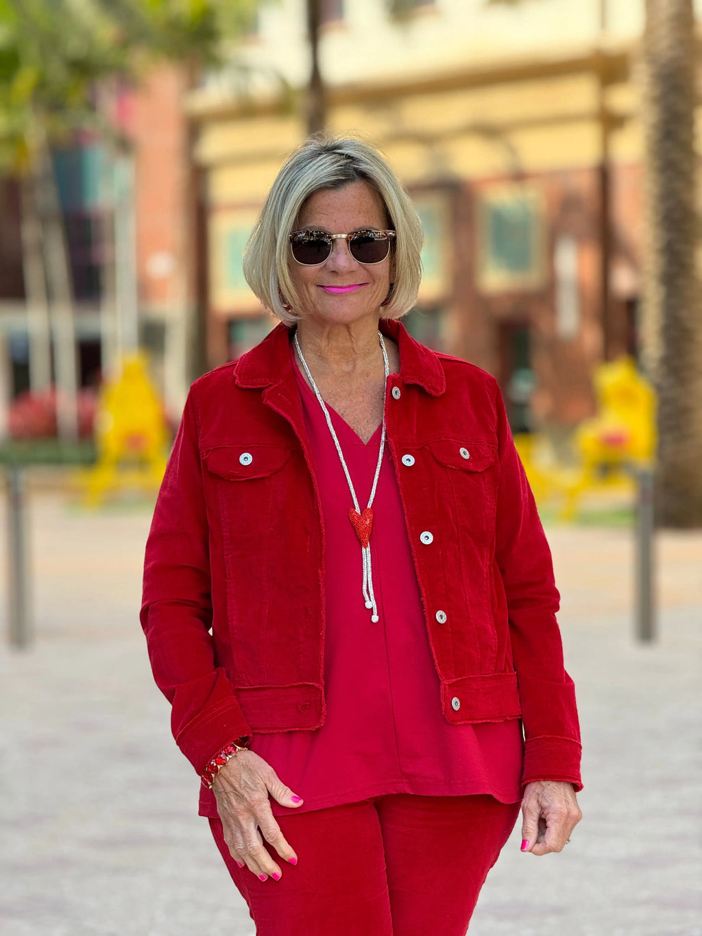 LULU-B RED VELOUR JACKET