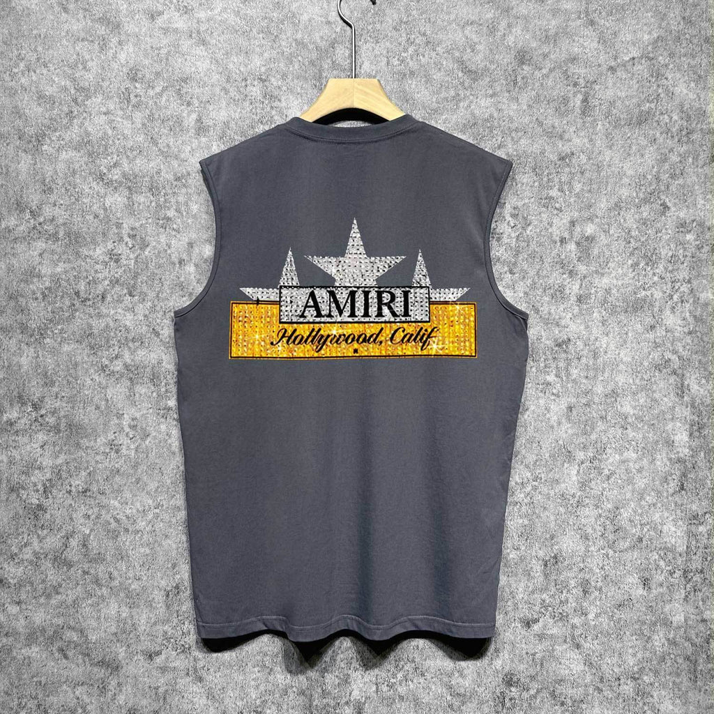 Amiri tank top five-pointed star nameplate printing