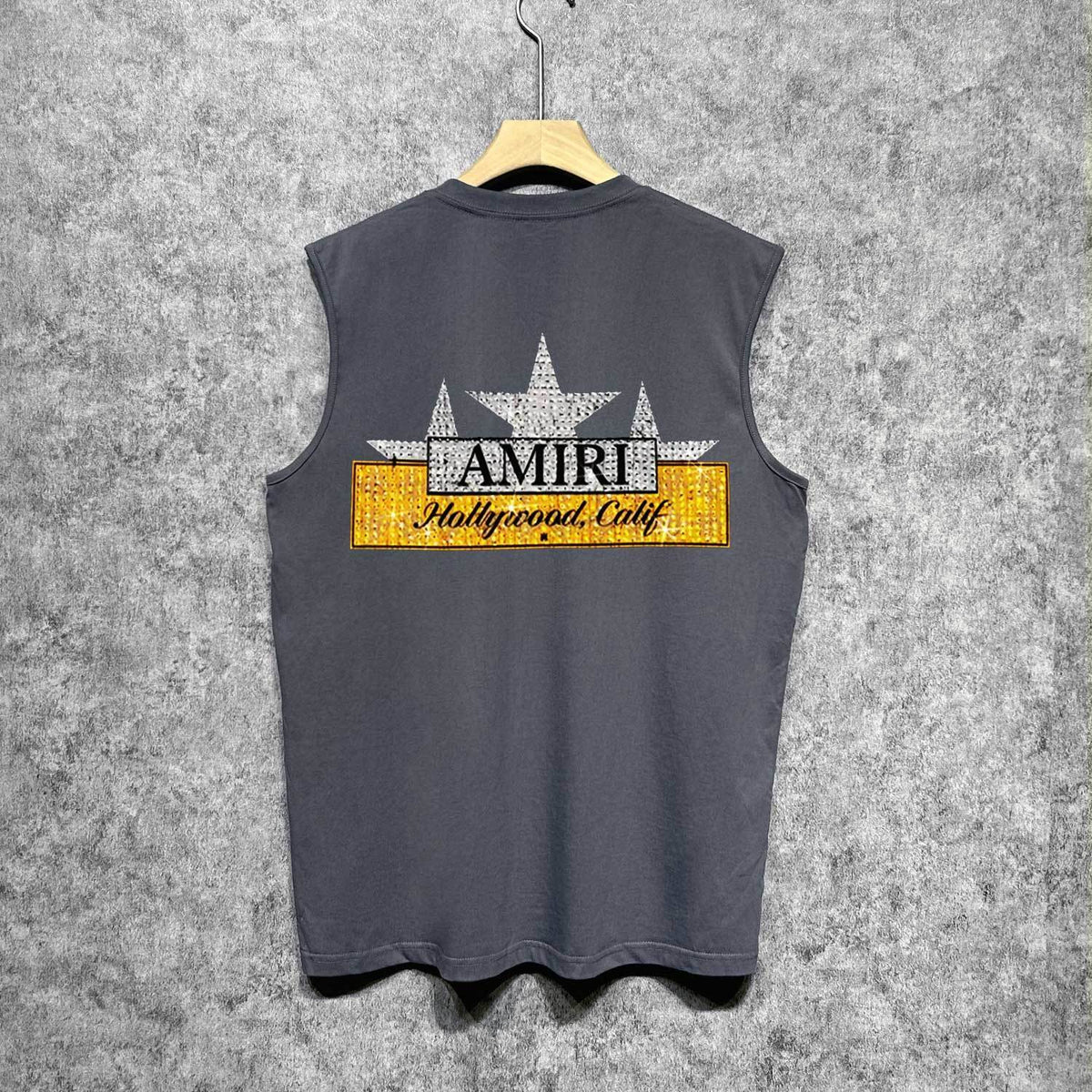 Amiri tank top five-pointed star nameplate printing