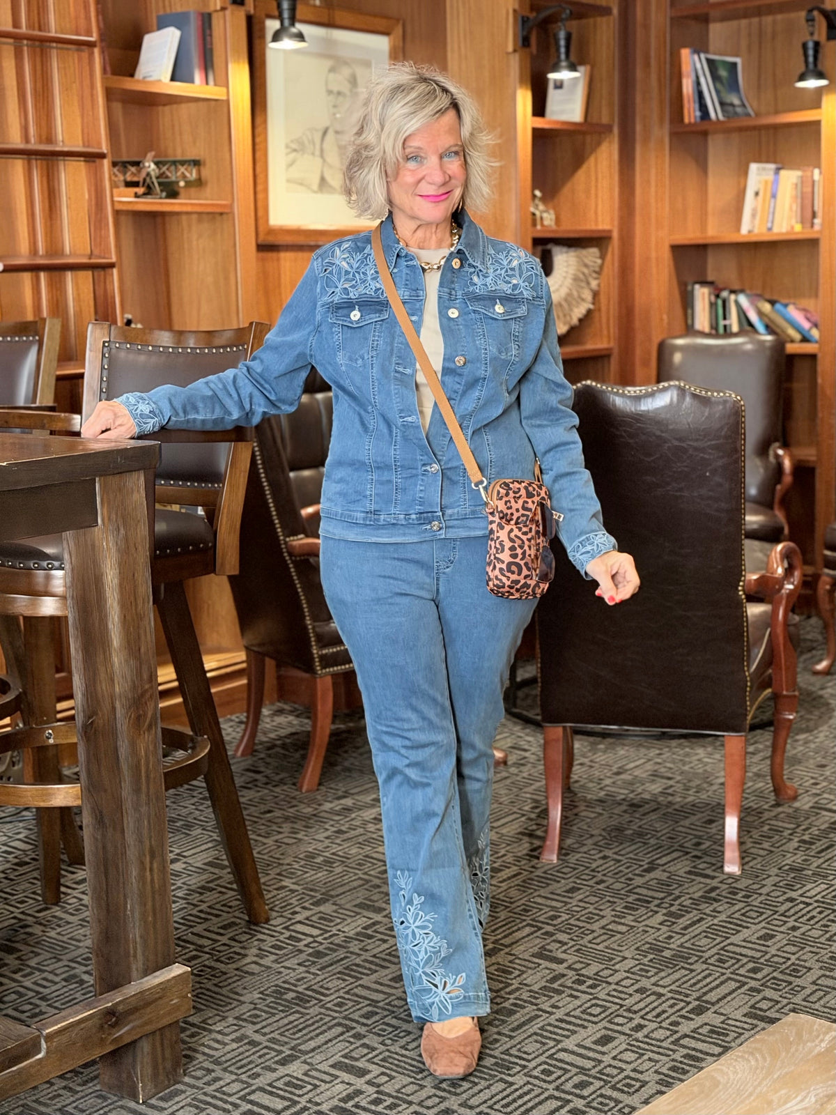 Ethyl Statement Denim Jacke navy - Automation