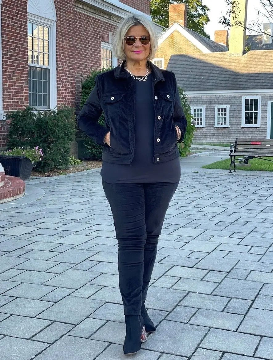 LULU-B BLACK VELOUR PANTS