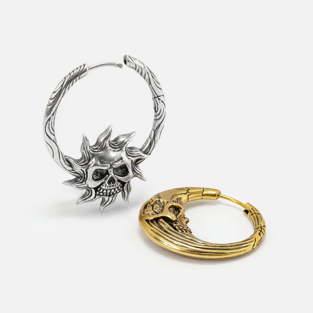 LUNAR SOLAR SKULLS EARRINGS