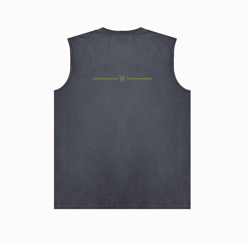 Amiri tank top small spider letter horizontal stripprinting
