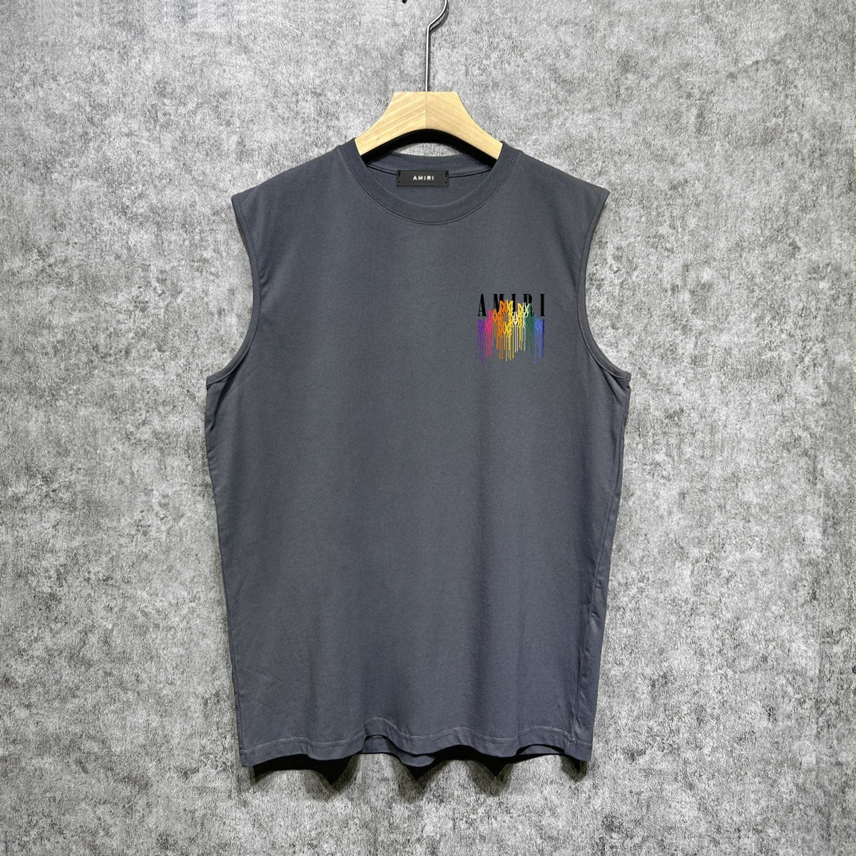 Amiri tank top gradient splash paint printing