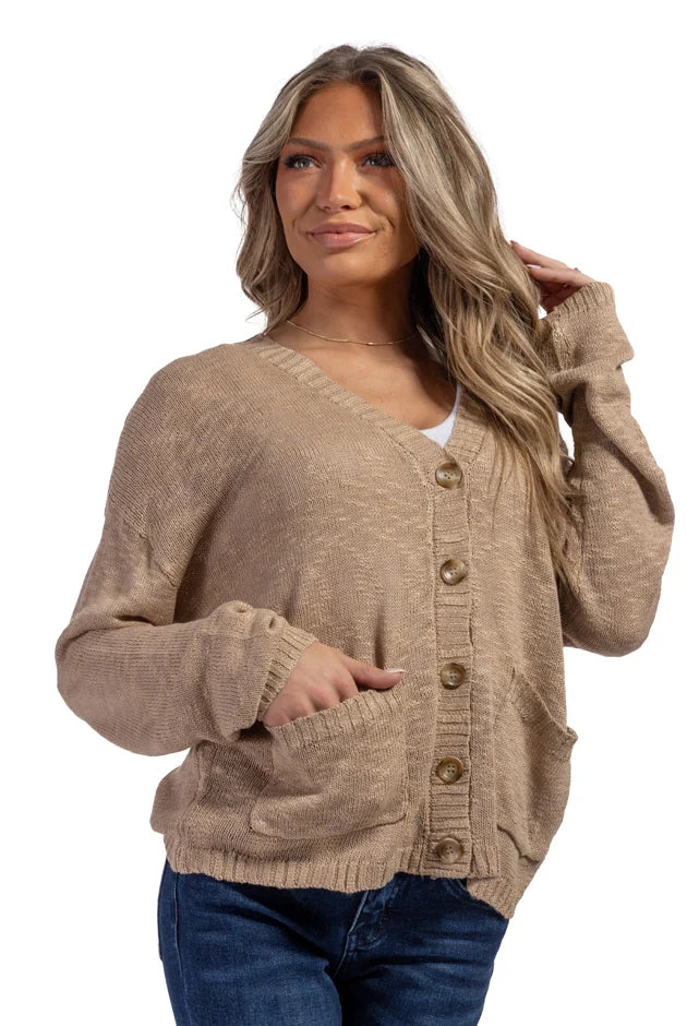 ALB Custom My Happy Place Women's Button Up Cardigan