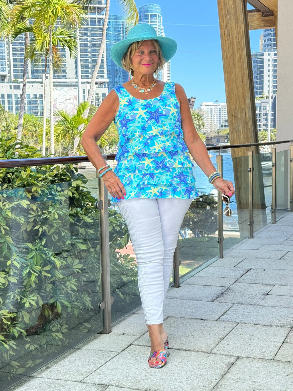 LULU B STARFISH SPLASH CHA CHA TANK
