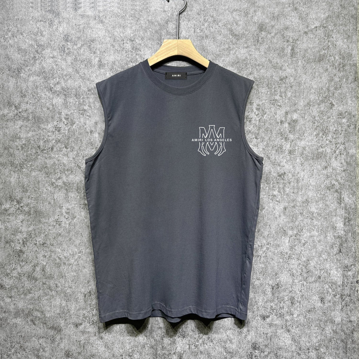 Amiri tank top damaged oil painting printing