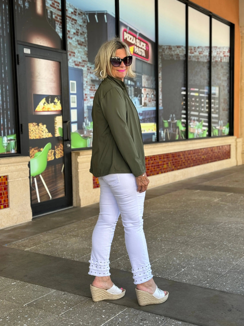 LULU-B OLIVE FULL ZIPPER JACKET