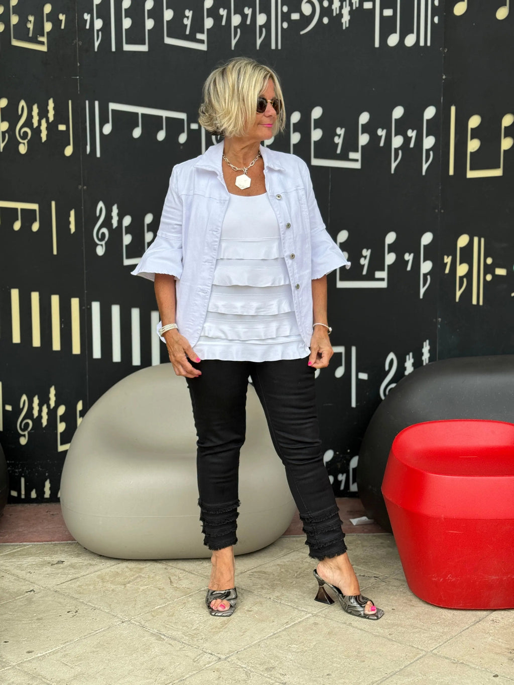 LULU-B SOUTH BEACH BLACK ANKLE PANT