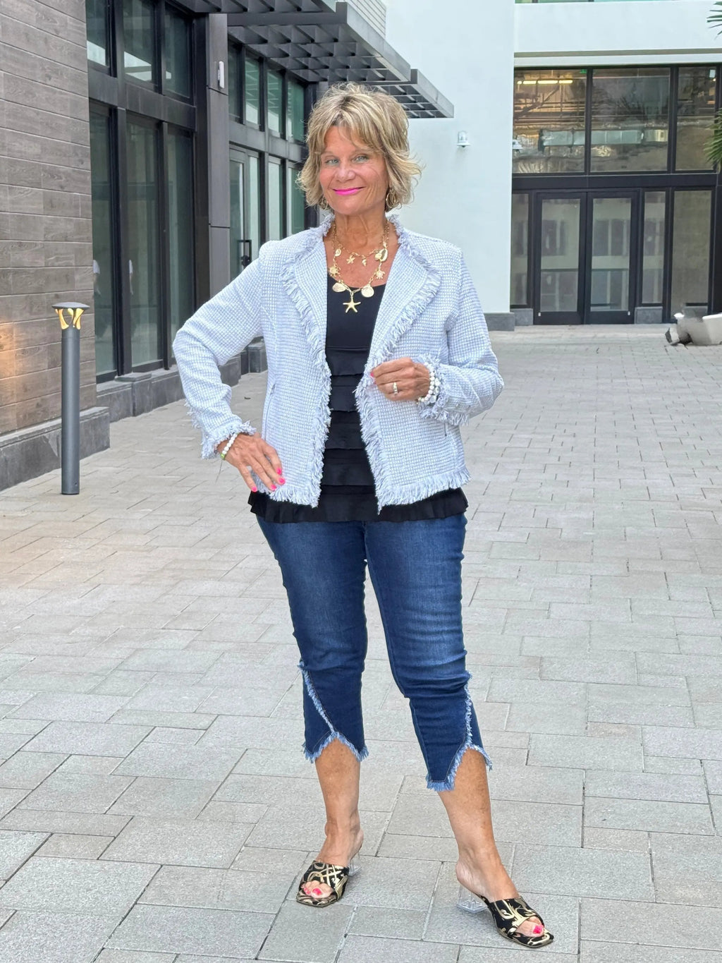 Ethyl Heathered Bottom Capri - Zeta